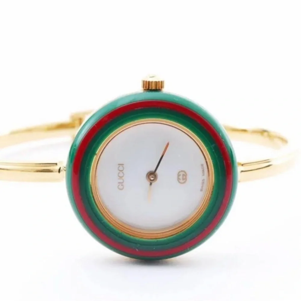 GUCCI 14k Gold Lated Rare Vintage WATCH ⌚️ SO FUN AND COLORFUL.